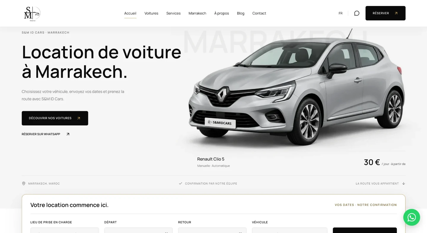 Réalisation BHWAY DIGITS : site de S&MIDCARS